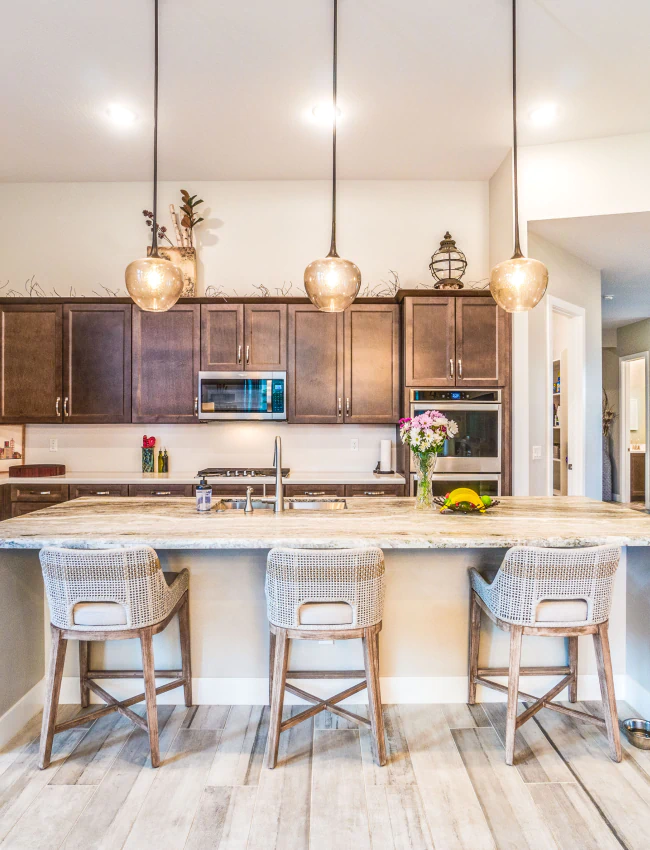 new rustic wooden kitchen